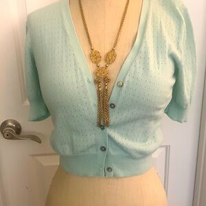 Mango~ cropped sweater top- XL but it’s tiny!